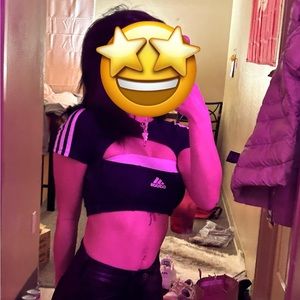 BRAND NEW Frankie Collective reworked Adidas cutout crop